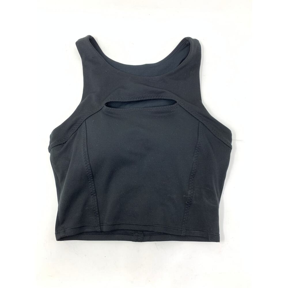 Zella Sports Bra Women's Size XS Black Renew Cutout Longline